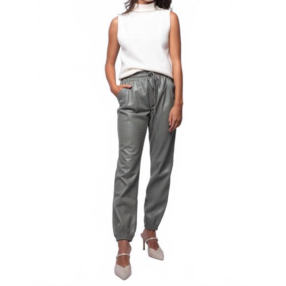 NEW MELISSA NEPTON cabo leather jogger in sage